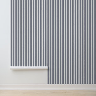 Papier Peint Élégant Bleu Classique Bleu Français Ticking Strip