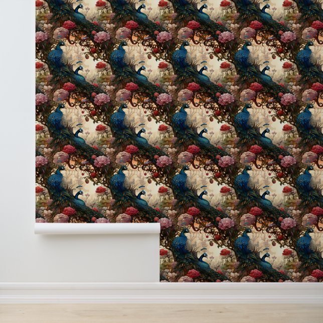 Papier Peint Elégant Boho Peacock victorien (Application)
