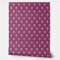 Élégant Décor Art Déco Rose Violet Autocollant
