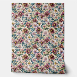 Papier Peint Elegant mauve pastel purple lilac burgundy violets