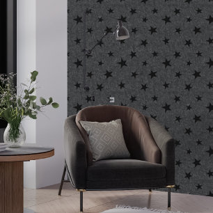 Papier Peint Élégant moderne chic Black Star Motif