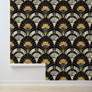 Papier Peint Élégant motif carrelé art déco