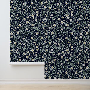 Papier Peint Élégant motif floral de marguerite sur Arrière - p