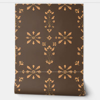 Élégant motif floral Vintage sur Brown