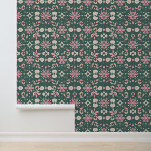 Papier Peint Élégant Motif Motif Floral et Feuille