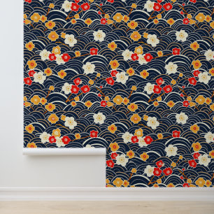 Papier Peint Élégant Motif sans couture en fleur de cerisier (1