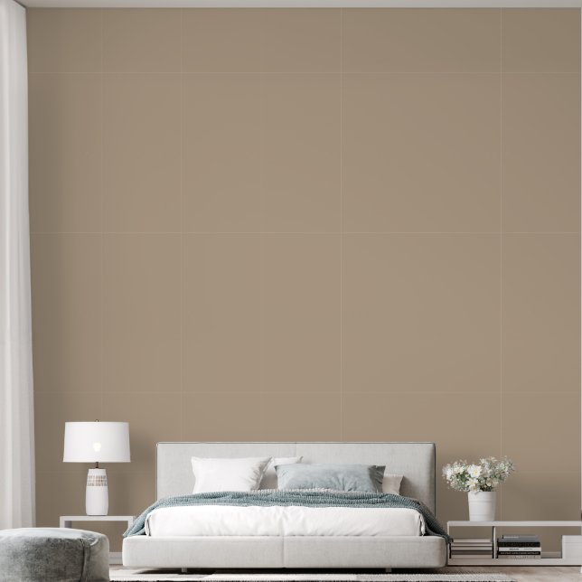Papier Peint Élégant Pale Taupe Plain Solide Couleur Chambre (Chambre à coucher)