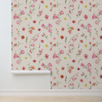 Élégant Premium | Aquarelle florale sur beige