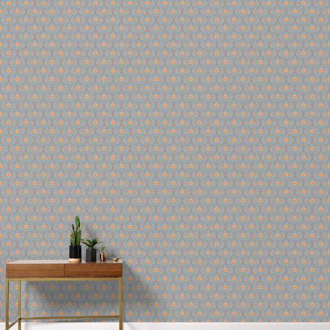 Papier Peint Élégant printemps fleuri motif Sage vert (Couloir)