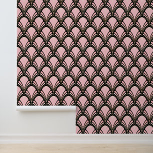 Papier Peint Elégant rose carrelé motif