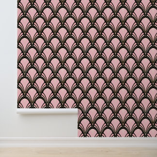 Papier Peint Elégant rose carrelé motif