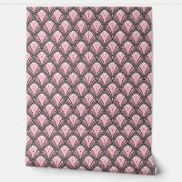 Élégant Rose Gris Art Déco Peel and Stick
