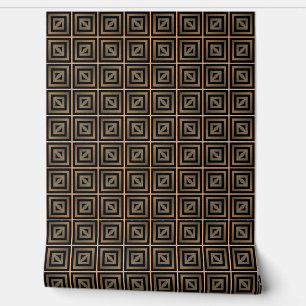 Papier Peint Élégant style Retro Géométrique Classo Brown