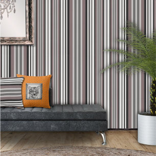 Papier Peint Elégant Tons Terre Brown Savannah Stripes Motif