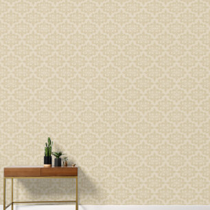 Papier Peint Elégant Vintage Delicate Brown Beige Damask