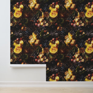 Papier Peint Elégant Vintage foncé Moody Dutch Art Fruit
