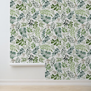 Papier Peint Elégante aquarelle Feuilles