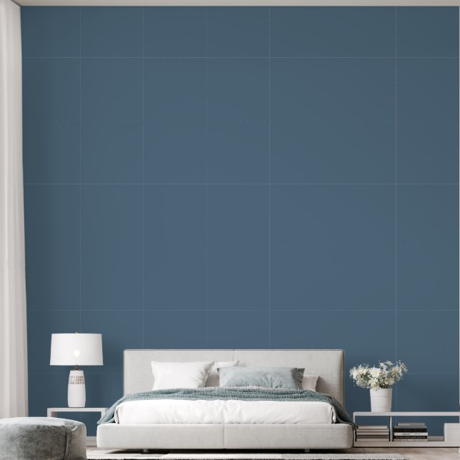 Papier Peint Élégante chambre bleu uni (Chambre à coucher)