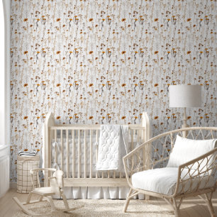 Papier Peint Élégante Fleur Vintage séchée par Fleur sauvage ré