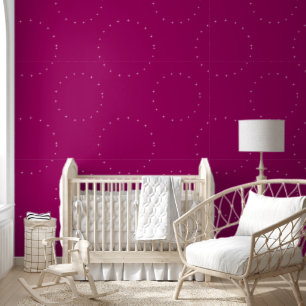 Papier Peint élégante nuit rose étoile