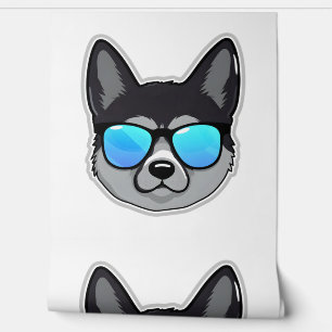Papier Peint Elkhound norvégien en lunettes de soleil Cool Clas
