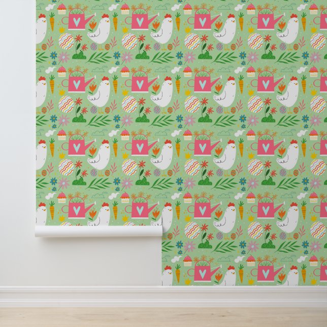 Papier peint Emerald Henhouse Harvest (Application)