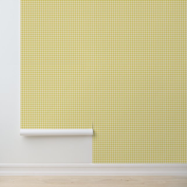 Papier Peint En vichy gris et blanc chèques Plaid (Application)