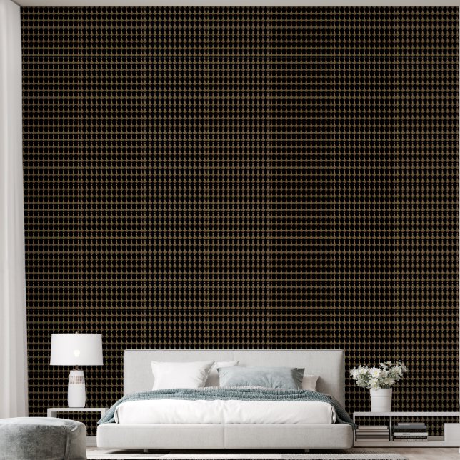 Papier peint en vinyle à texture noire Gold Thor H (Chambre à coucher)