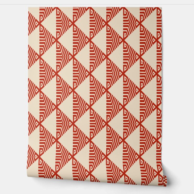 Papier peint en vinyle lisse Tribal Deco (2'x12') (Déroulement)