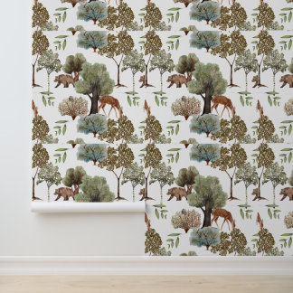 Papier Peint Enfants unisex mignons Animaux des bois