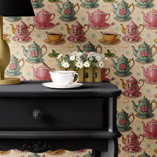Papier Peint Ensemble de thé vintage