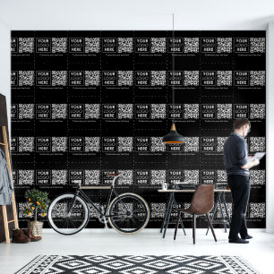Papier Peint Entreprise Logo Société Code QR Simple Texte Burea