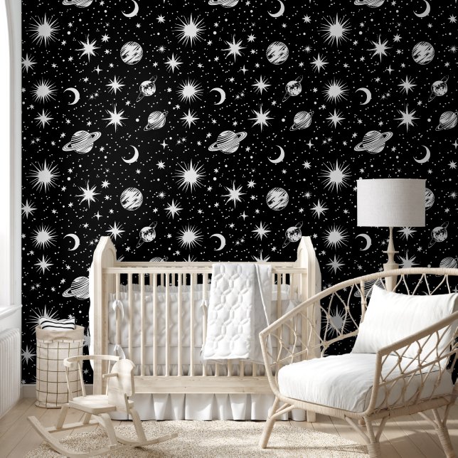 Papier Peint Espace Extérieur Très Sympa (Enfants)