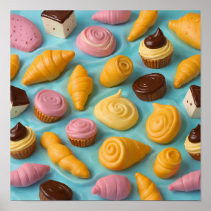 Papier peint et impression d'art en pâtisserie ond