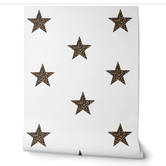 papier peint étoiles imprimé guépard