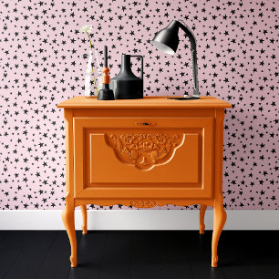 Papier Peint Étoiles roses et noires Halloween