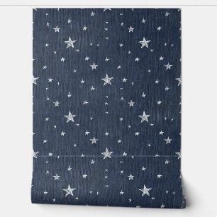 Papier Peint Étoiles sur Denim