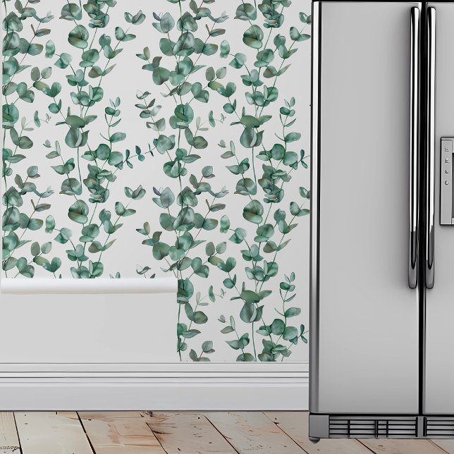 Papier Peint Eucalyptus Branches Feuilles vertes Botanique (Créateur téléchargé)