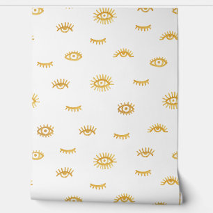 Papier Peint Evil Eye Golden Wallpaper