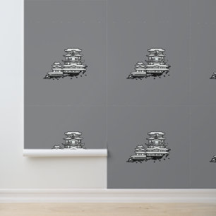 Papier Peint Exotique au-dessus de gris
