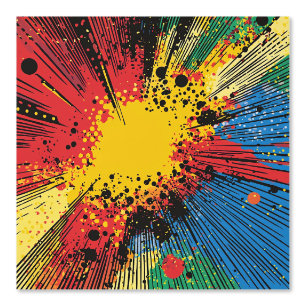 Papier Peint Explosion d'art pop de style comique (10)
