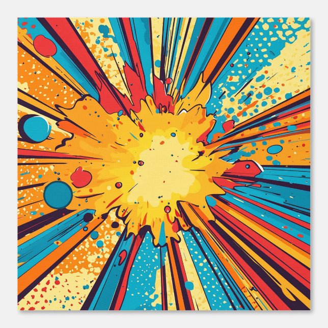 Papier Peint Explosion d'art pop de style comique (11) (Recto)