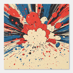 Papier Peint Explosion d'art pop de style comique (4)