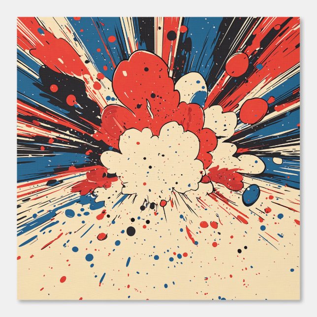 Papier Peint Explosion d'art pop de style comique (4) (Recto)