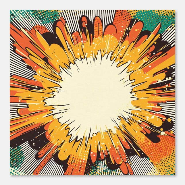 Papier Peint Explosion d'art pop de style comique (6) (Recto)