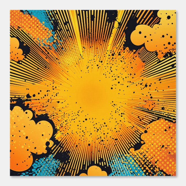 Papier Peint Explosion d'art pop de style comique (8) (Recto)