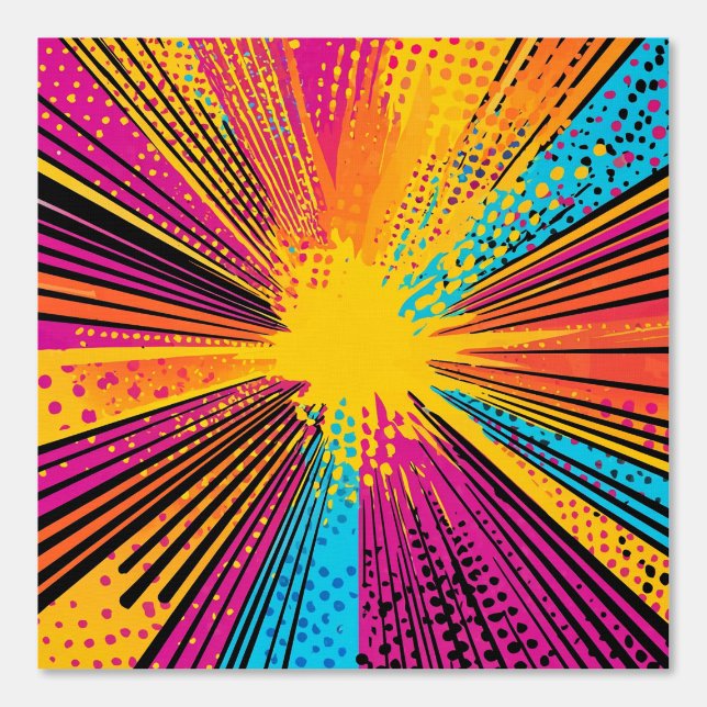 Papier Peint Explosion d'art pop de style comique (9) (Recto)