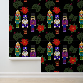 Papier Peint Felt Look Nutcrackers Soldiers Beautiful