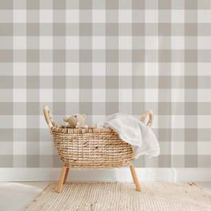 Papier Peint Ferme En vichy Dove Grey
