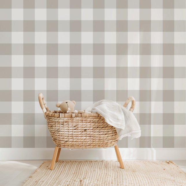 Papier Peint Ferme En vichy Dove Grey (Créateur téléchargé)